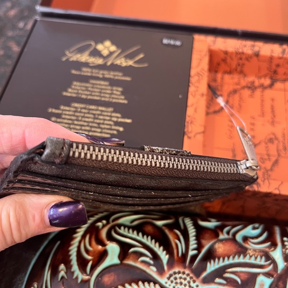 Patricia Nash Locri C/B Turquoise Hand Tooled Leather crossbody Handbag - Picture 8 of 15